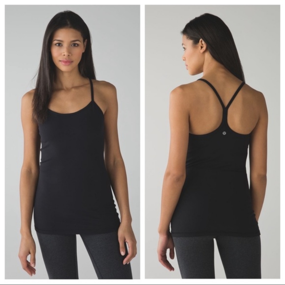 Lululemon Power Y tank with mesh trim size 6